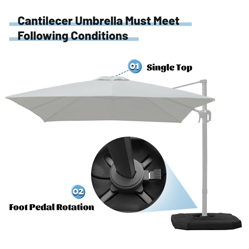 Single Top Cantilever Patio Umbrella Base