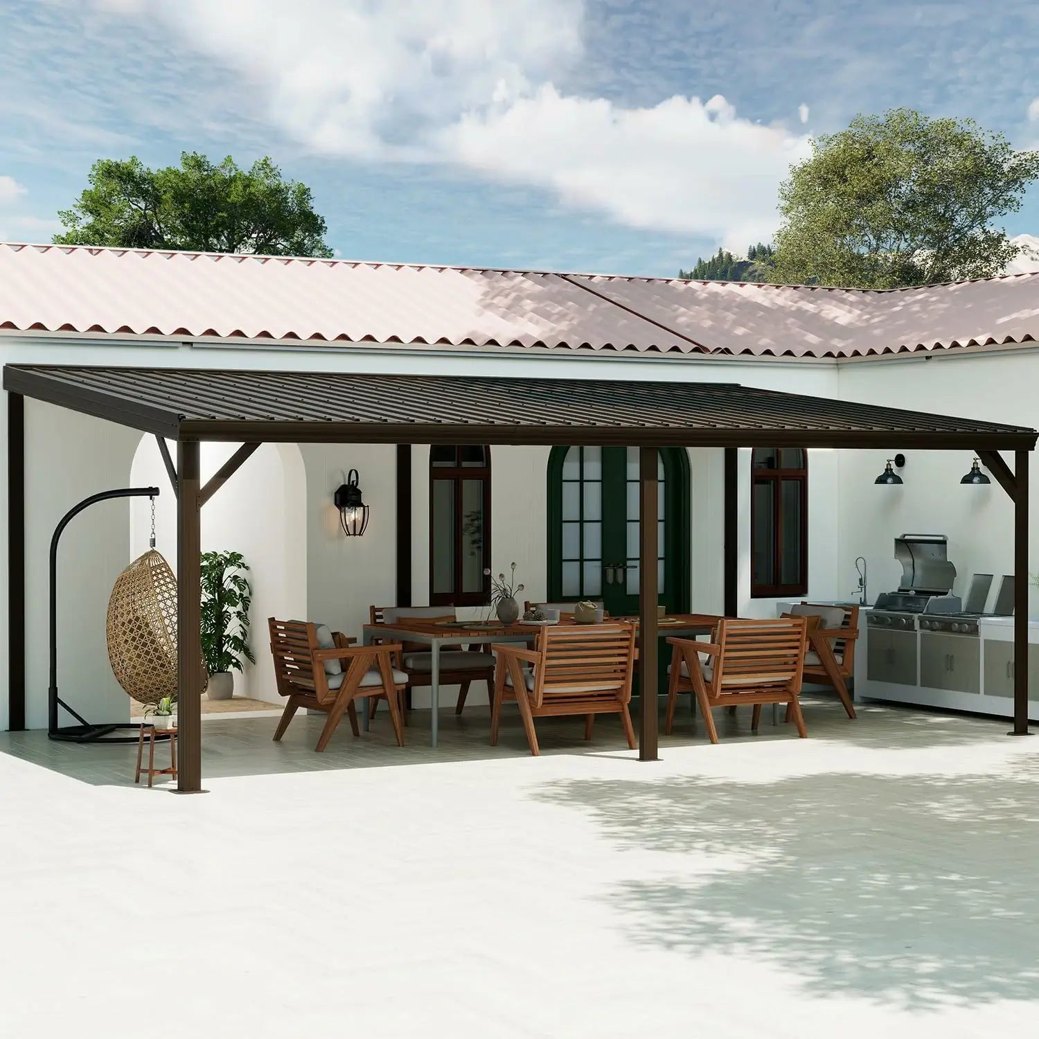 Domi wall mounted gazebo#size_12'x20'