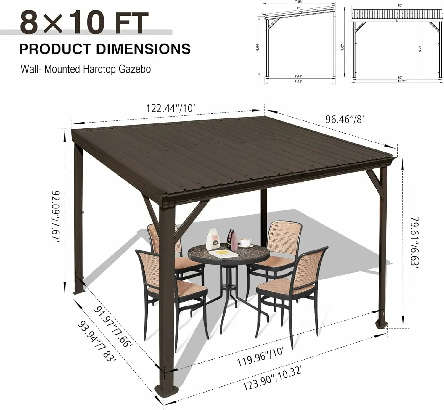 Domi wall mounted gazebo#size_8'x10'