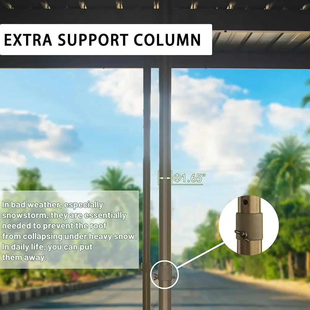 Domi Outdoor Living wall mounted sunroom#size_10' x 12'