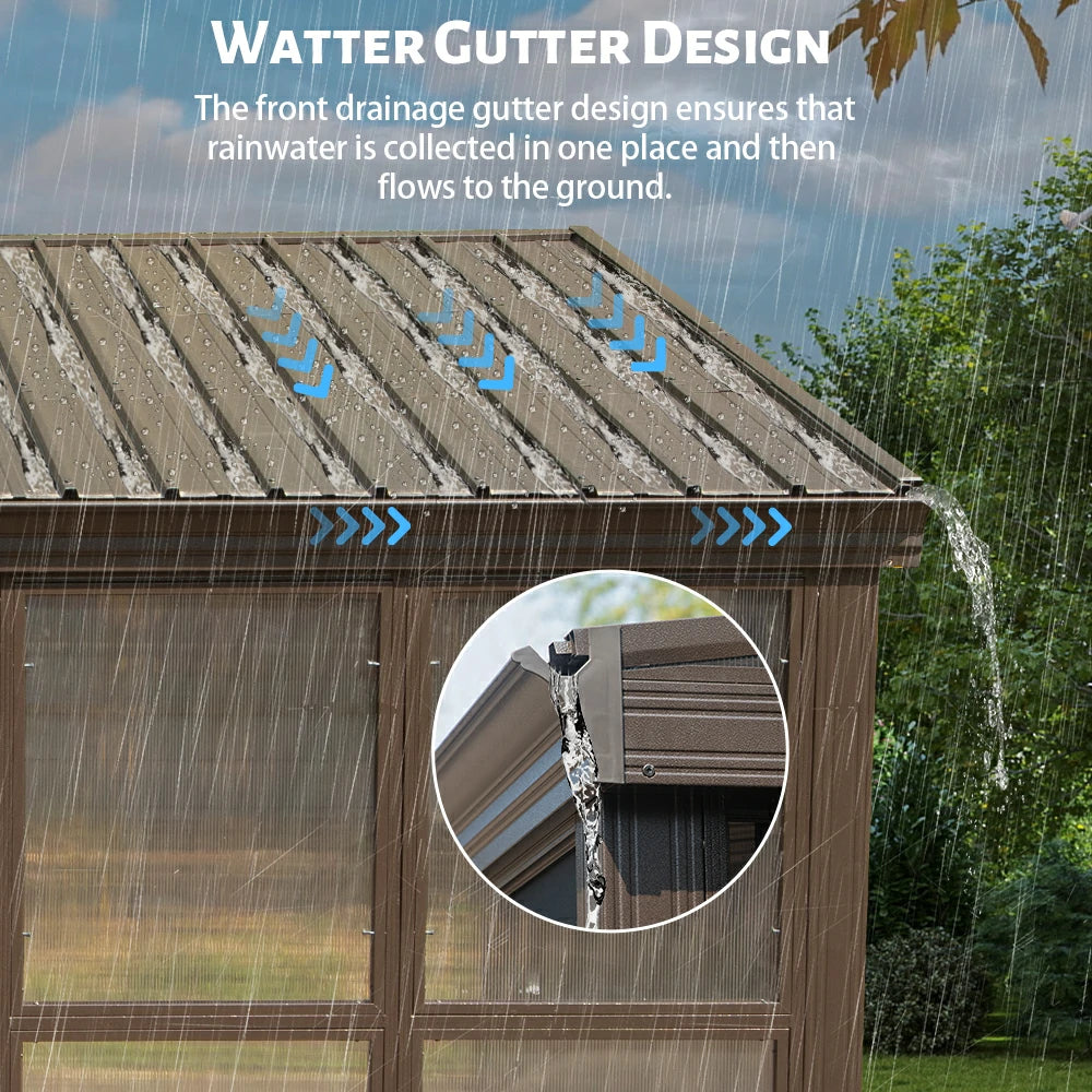 Domi Outdoor Living wall mounted sunroom#size_10' x 14'