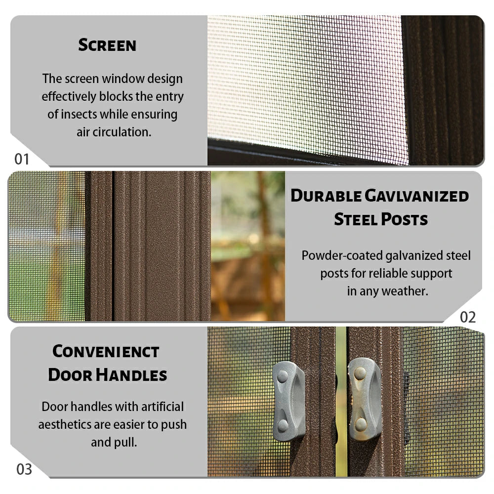 Domi Outdoor Living wall mounted sunroom#size_10' x 14'