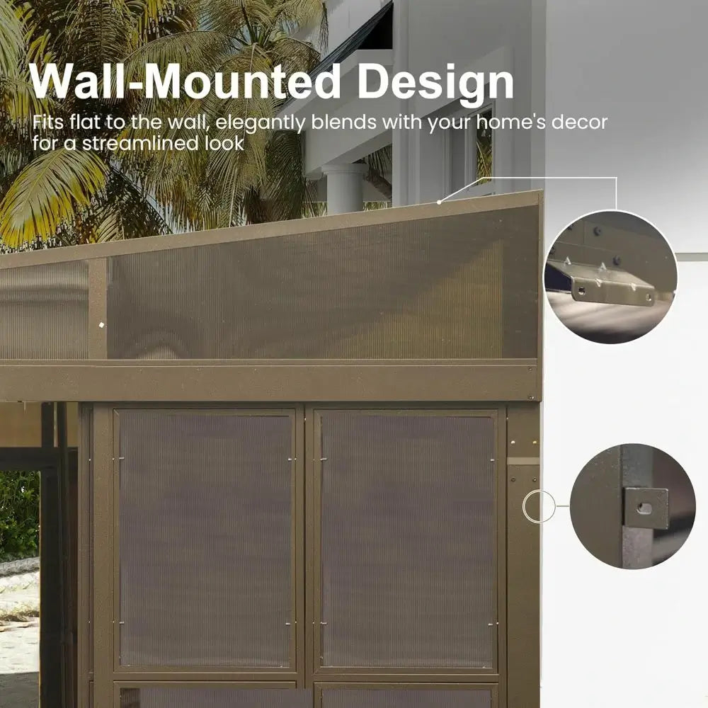 Domi Outdoor Living wall mounted sunroom#size_12' x 14'