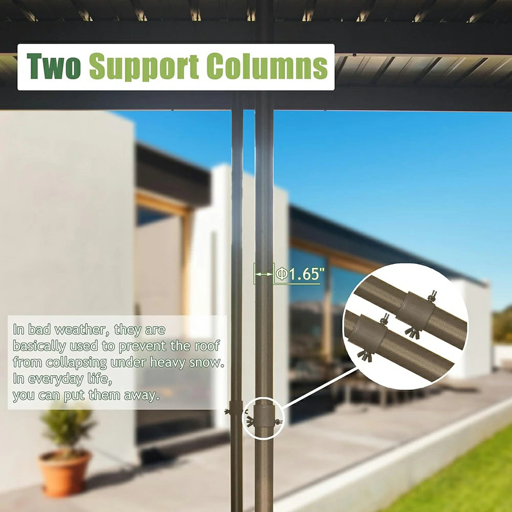 Domi Outdoor Living wall mounted sunroom#size_12' x 16'