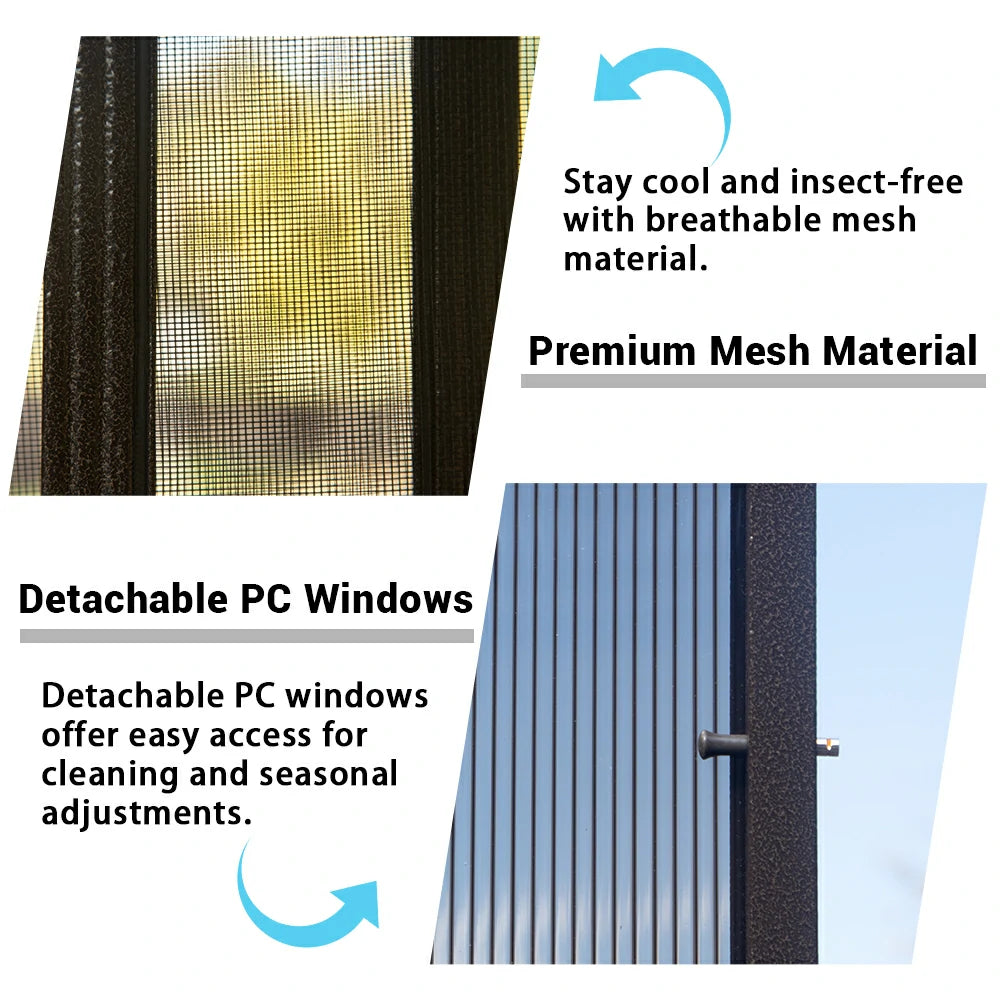 Domi Outdoor Living wall mounted sunroom#size_12' x 20'