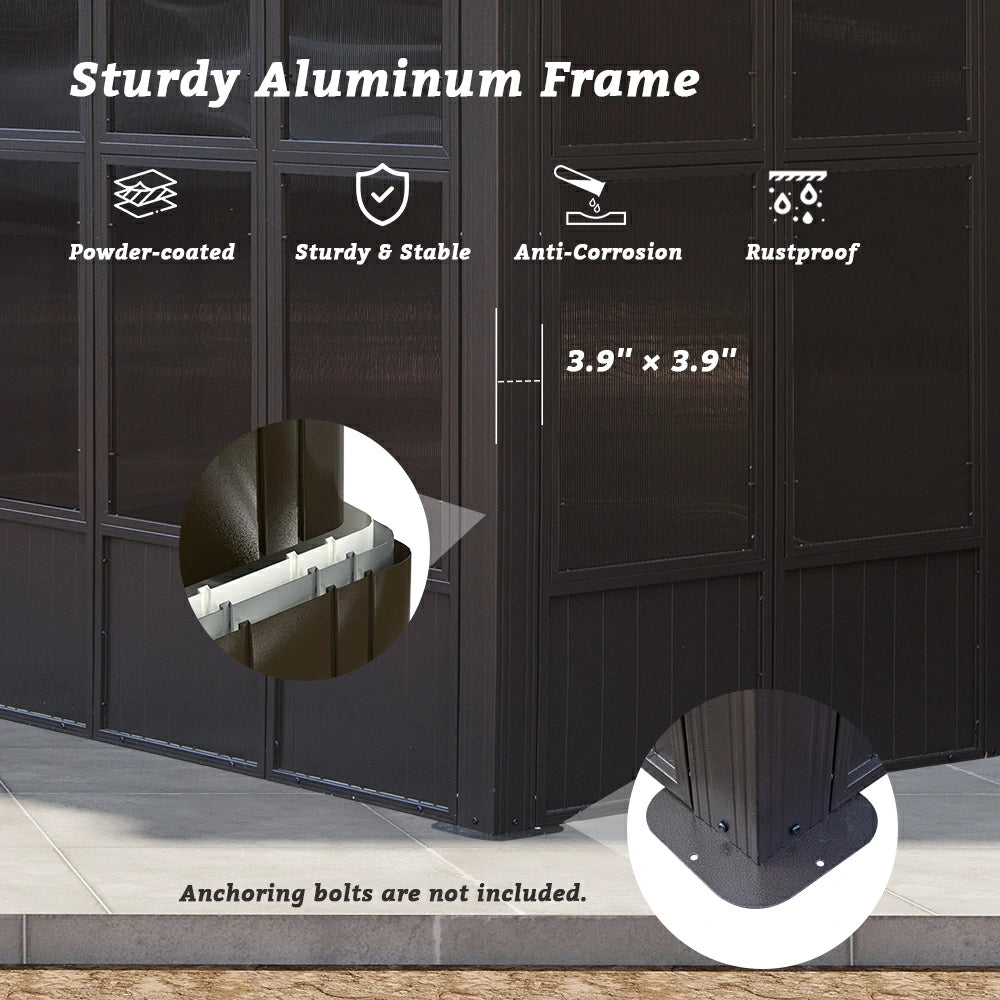 Domi Outdoor Living wall mounted sunroom#size_12' x 20'