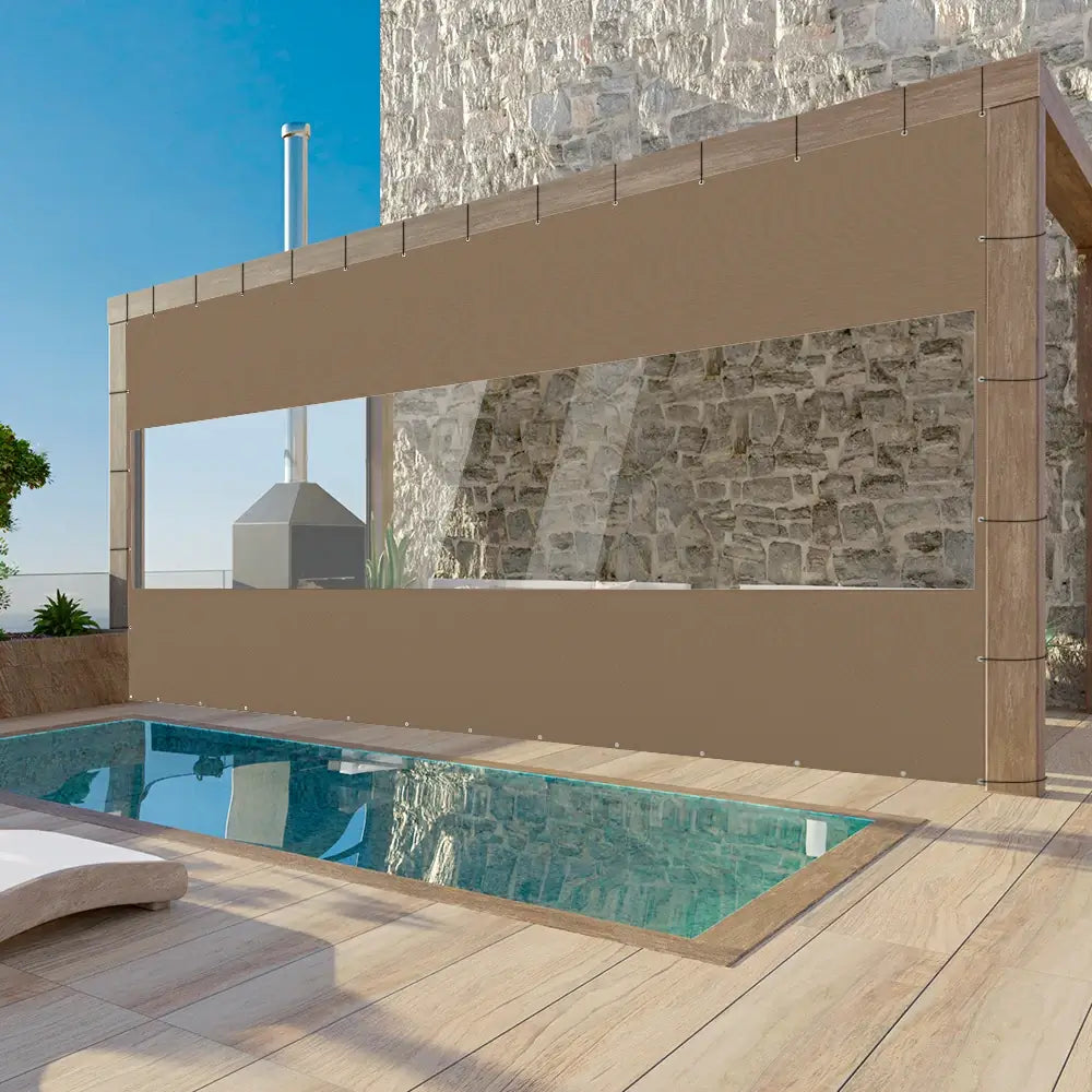Domi Outdoor Living Outdoor Curtains#Size_16'W×8'H