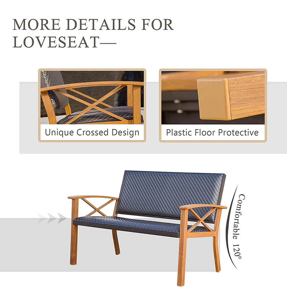 Domioutdoorliving 4 Pieces Outdoor Bistro Set