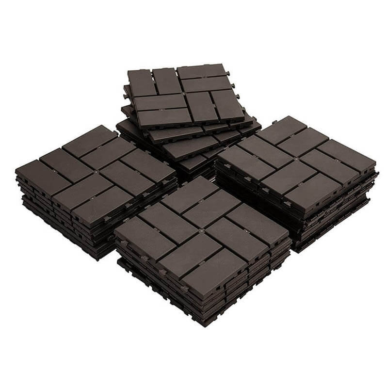 Checked Patio Interlocking Deck Tiles 27Pcs Domi Outdoor