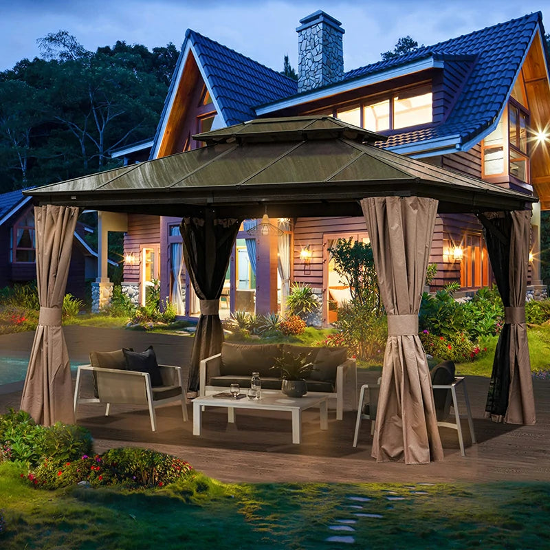 Domi outdoor living hardtop gazebo#size_10'x12'
