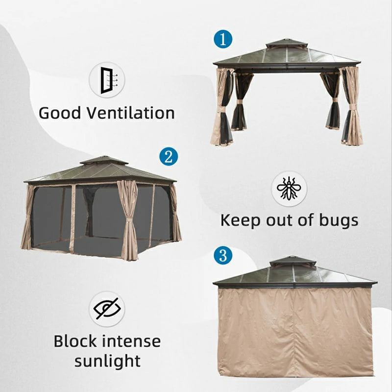 Domi outdoor living hardtop gazebo#size_12'x12'