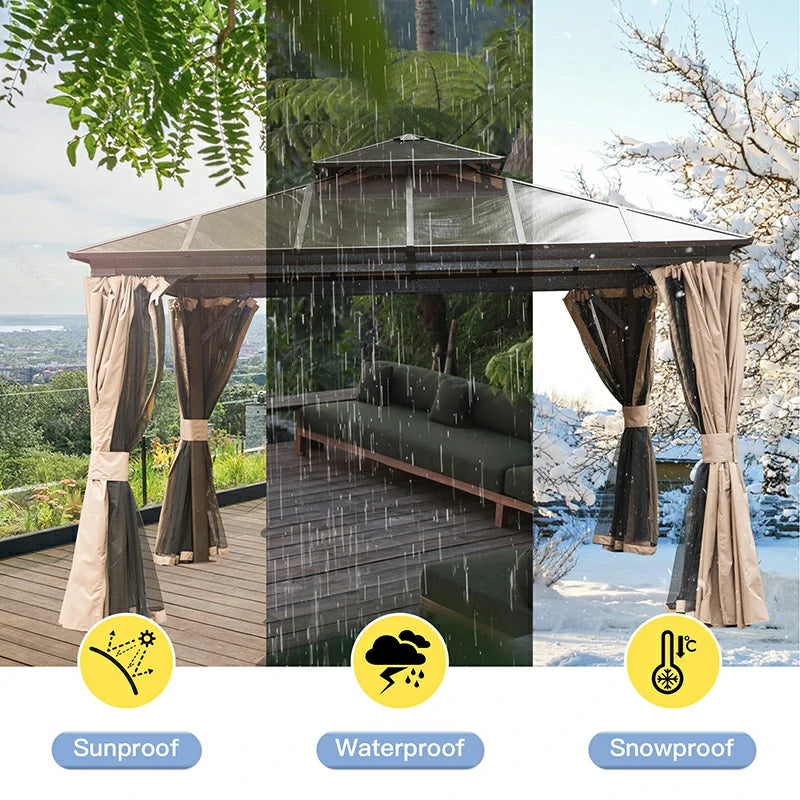 Domi outdoor living hardtop gazebo#size_12'x12'