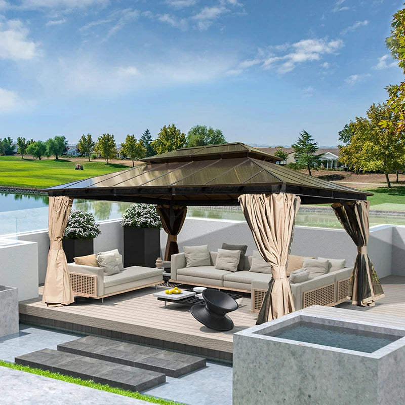 Domi outdoor living hardtop gazebo#size_12'x16'