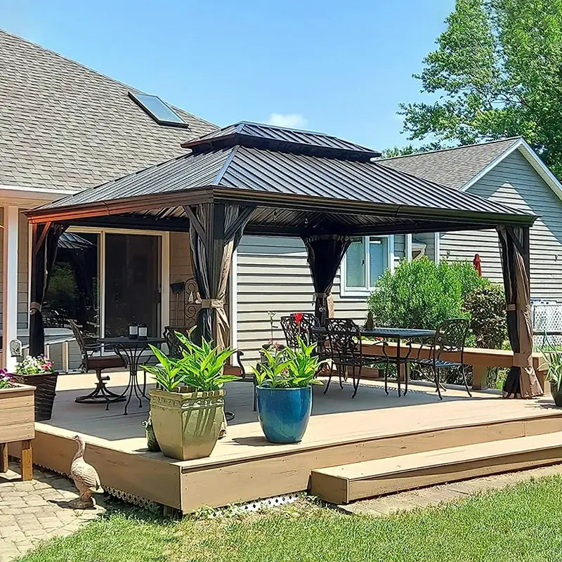 Domi Outdoor Living Hardtop Gazebo#size_12'x16'