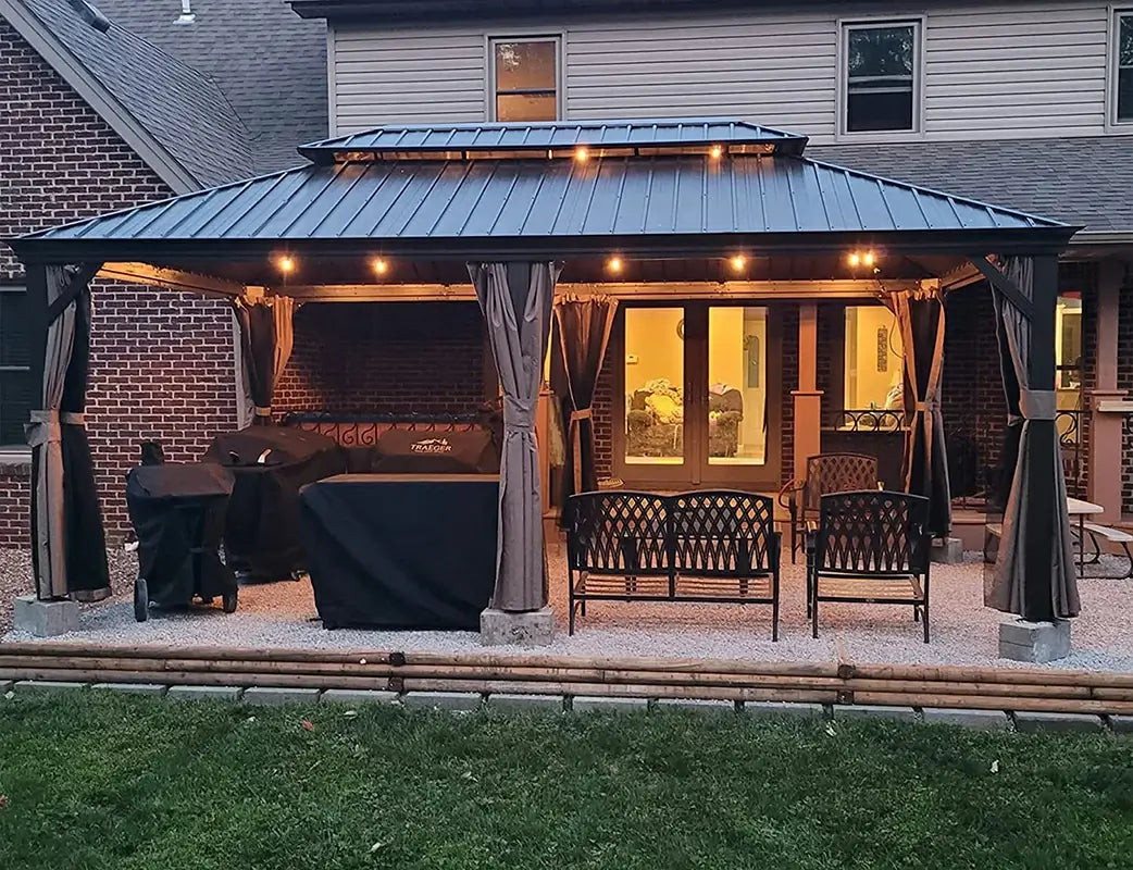 Domi Outdoor Living Hardtop Gazebo#size_12'x20'