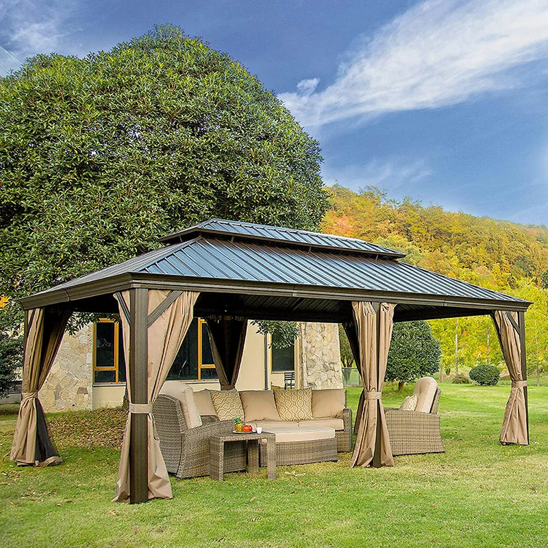 Domi Outdoor Living Hardtop Gazebo#size_12'x20'