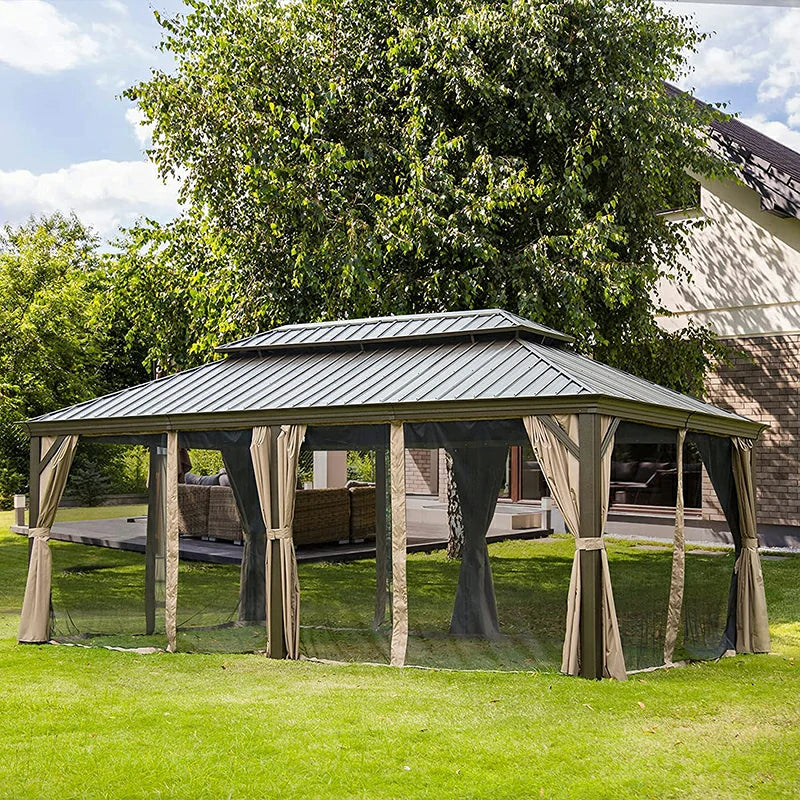 Domi Outdoor Living Hardtop Gazebo#size_12'x20'