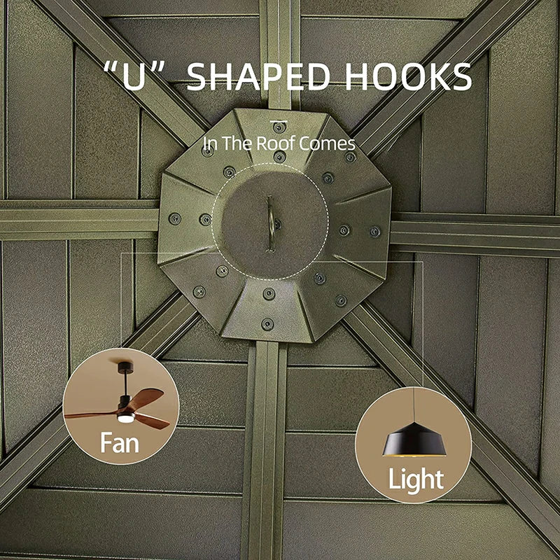 Domi Outdoor Living Hardtop Gazebo#size_12'x12'