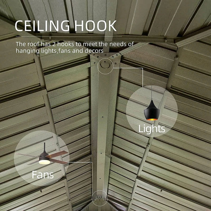 Domi Outdoor Living Hardtop Gazebo#size_12'x14'