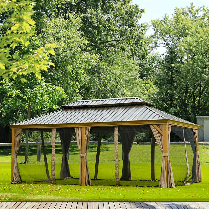 Domi Outdoor Living Hardtop Gazebo#size_12'x18'