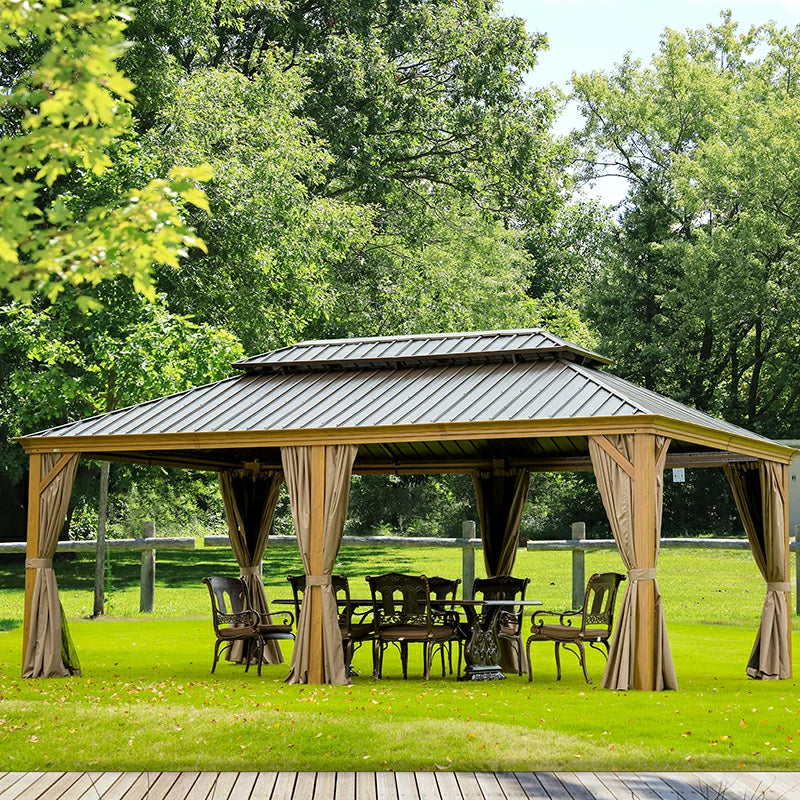 Domi Outdoor Living Hardtop Gazebo#size_12'x18'