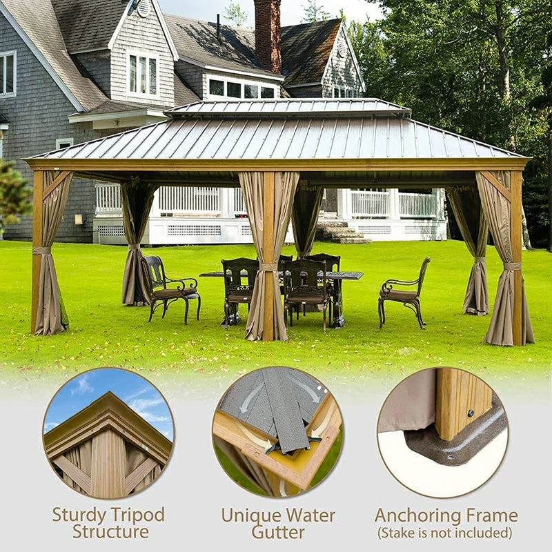 Domi Outdoor Living Hardtop Gazebo#size_12'x20'