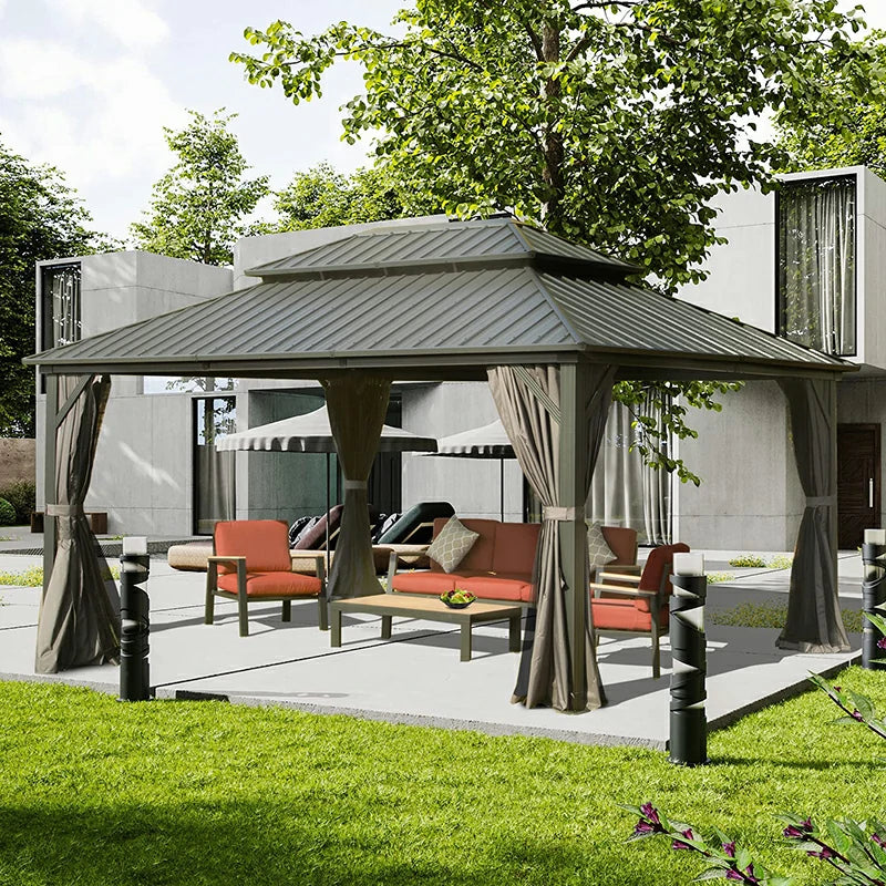 Domi outdoor living Hardtop gazebo#size_10'x14'