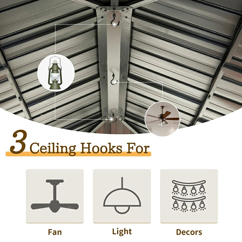 Domi outdoor living Hardtop gazebo#size_10'x14'