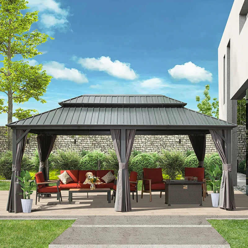 Domi outdoor living Hardtop gazebo#size_12'x20'