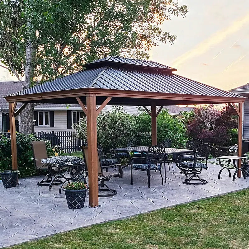 Domi Outdoor Living Hardtop Gazebo#size_12'x16'
