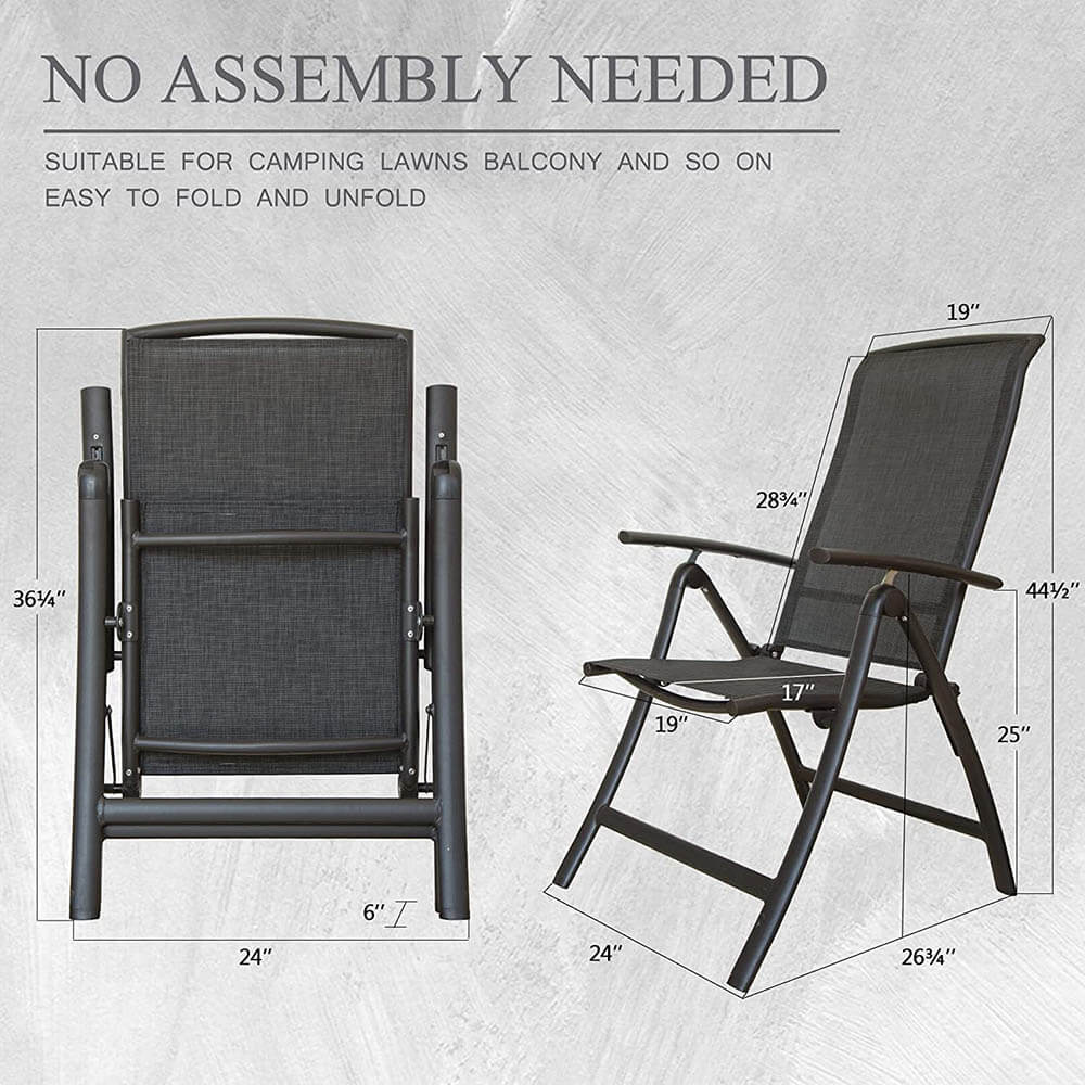 Domi outdoor living Folding Patio Chairs#material_textilene