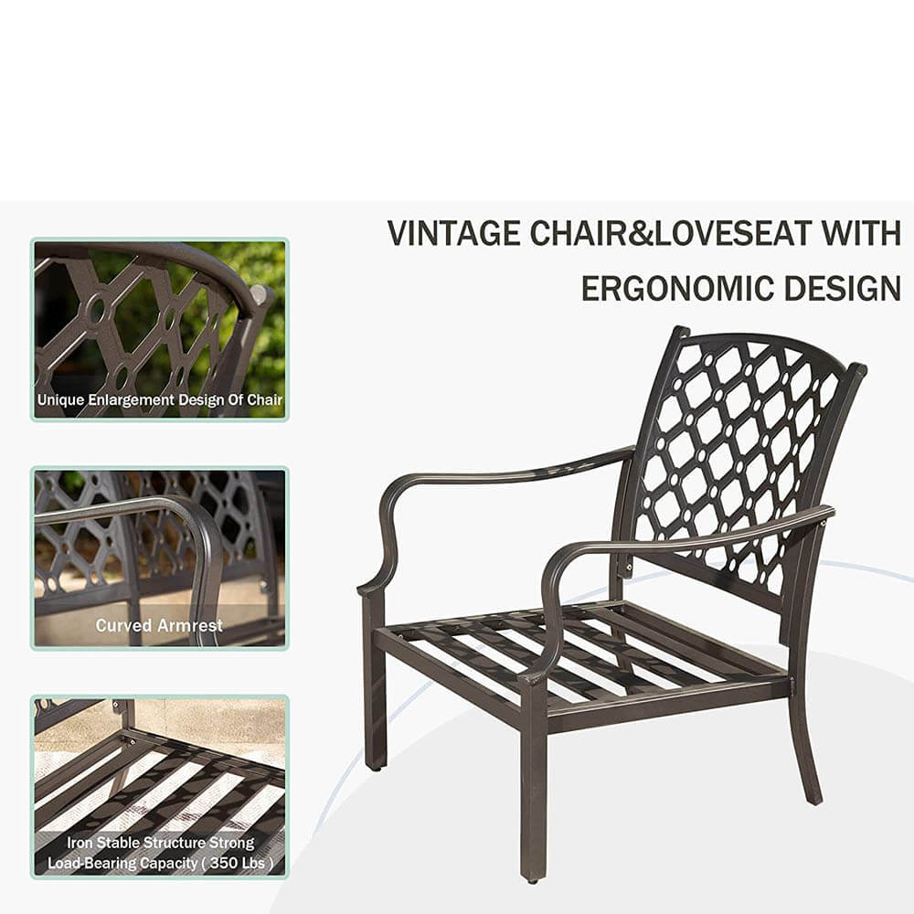 Domi outdoor living Patio Dining Table Set#color_beige
