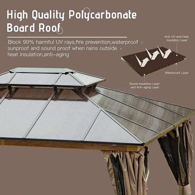 Domi outdoor living hardtop gazebo#size_10'x12'