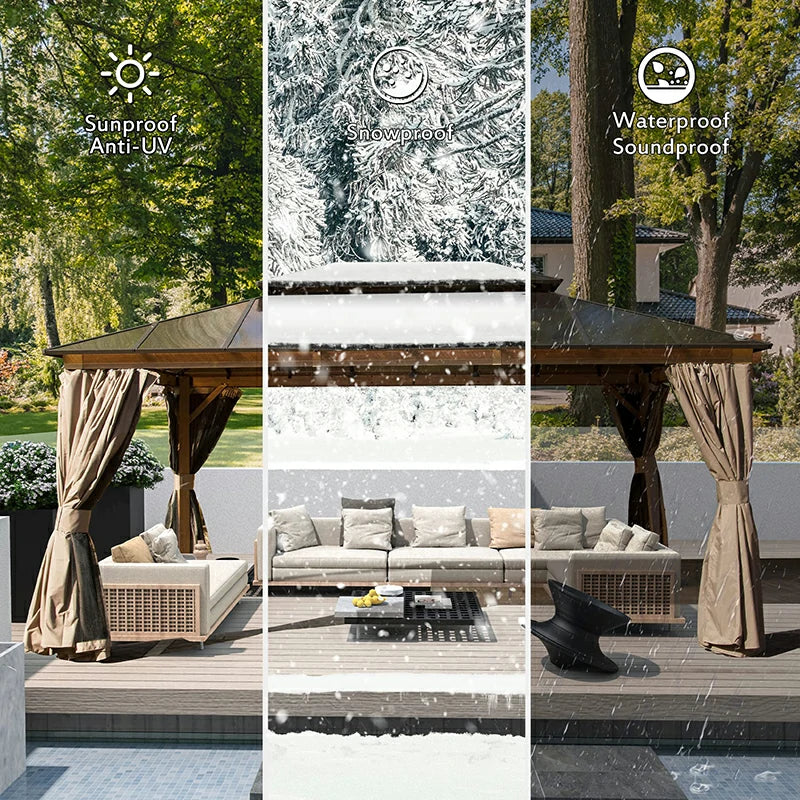 Domi outdoor living hardtop gazebo#size_12'x16'