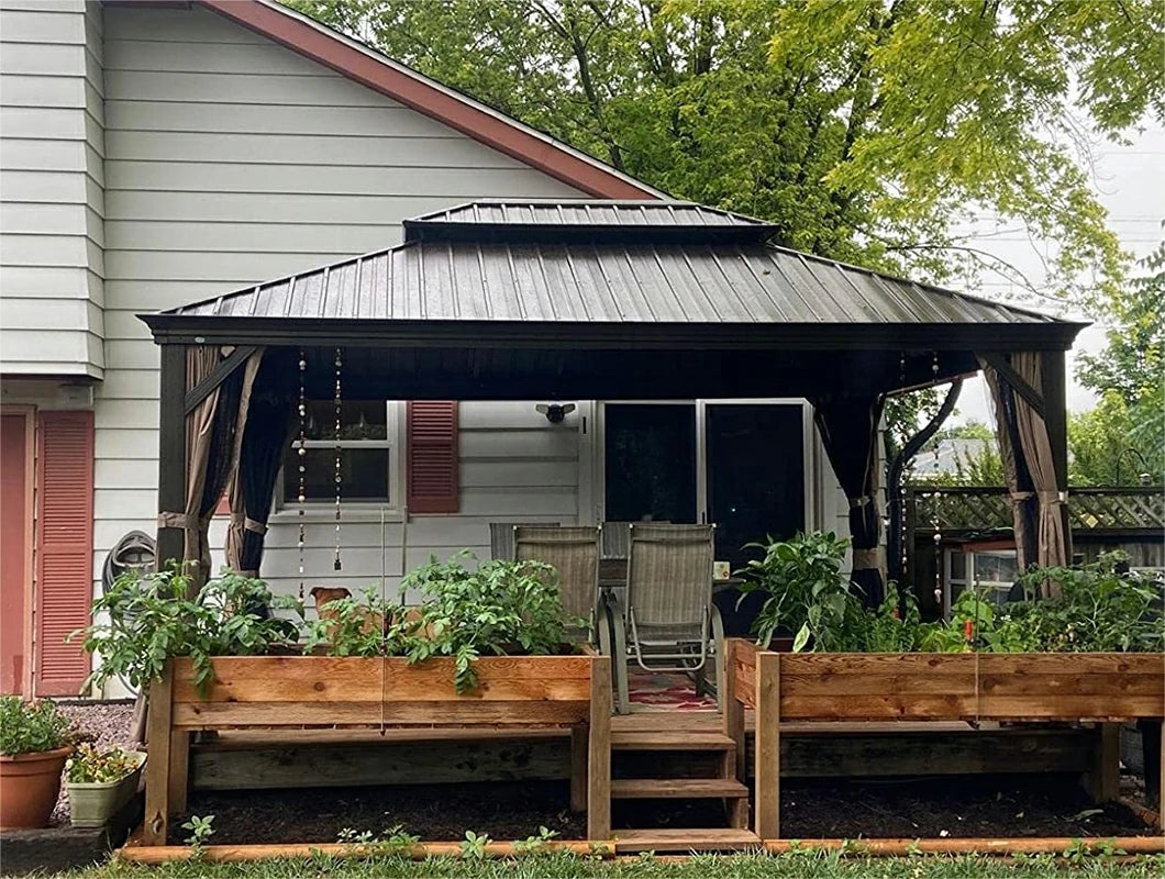 Domi Outdoor Living Hardtop Gazebo#size_12'x16'