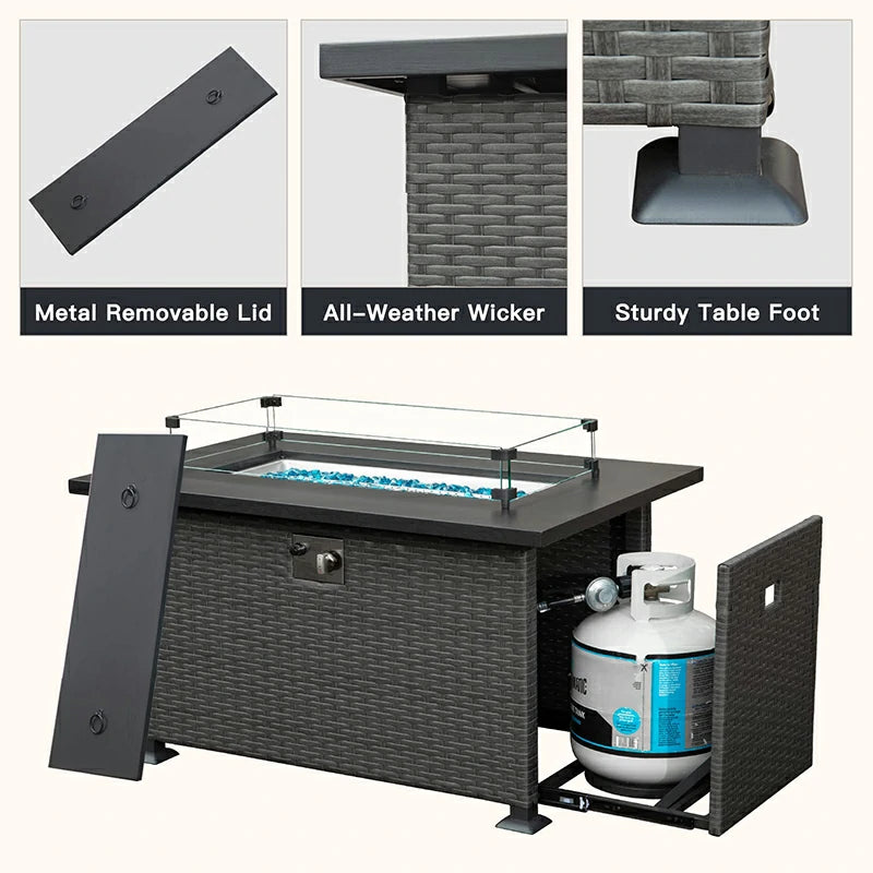 Patio Propane Fire Pit#material_steel