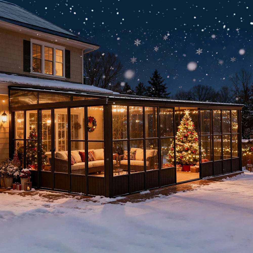 Wall Mounted Sunroom with Side Door