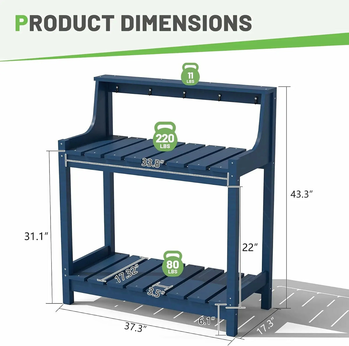 HDPE Garden Potting Bench Table