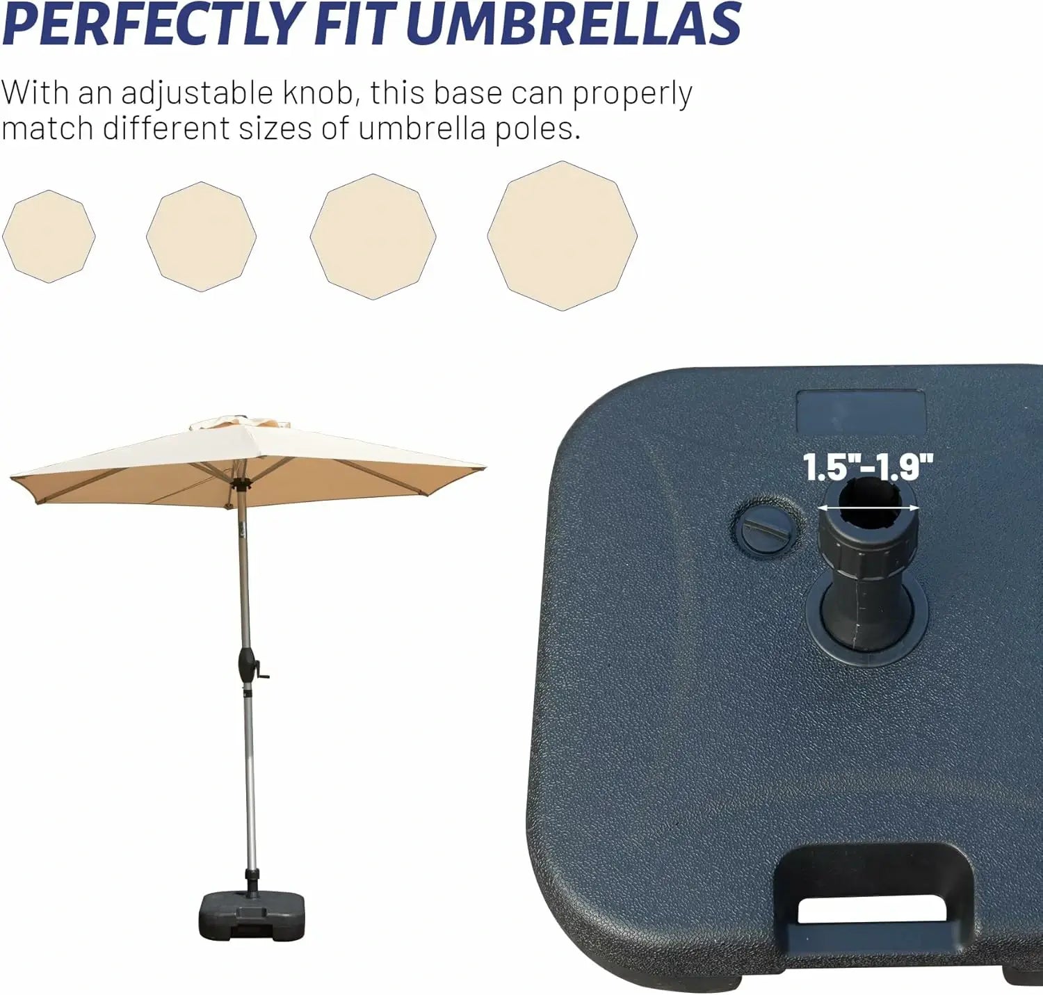 Market Umbrella Base-Square-50 LBS