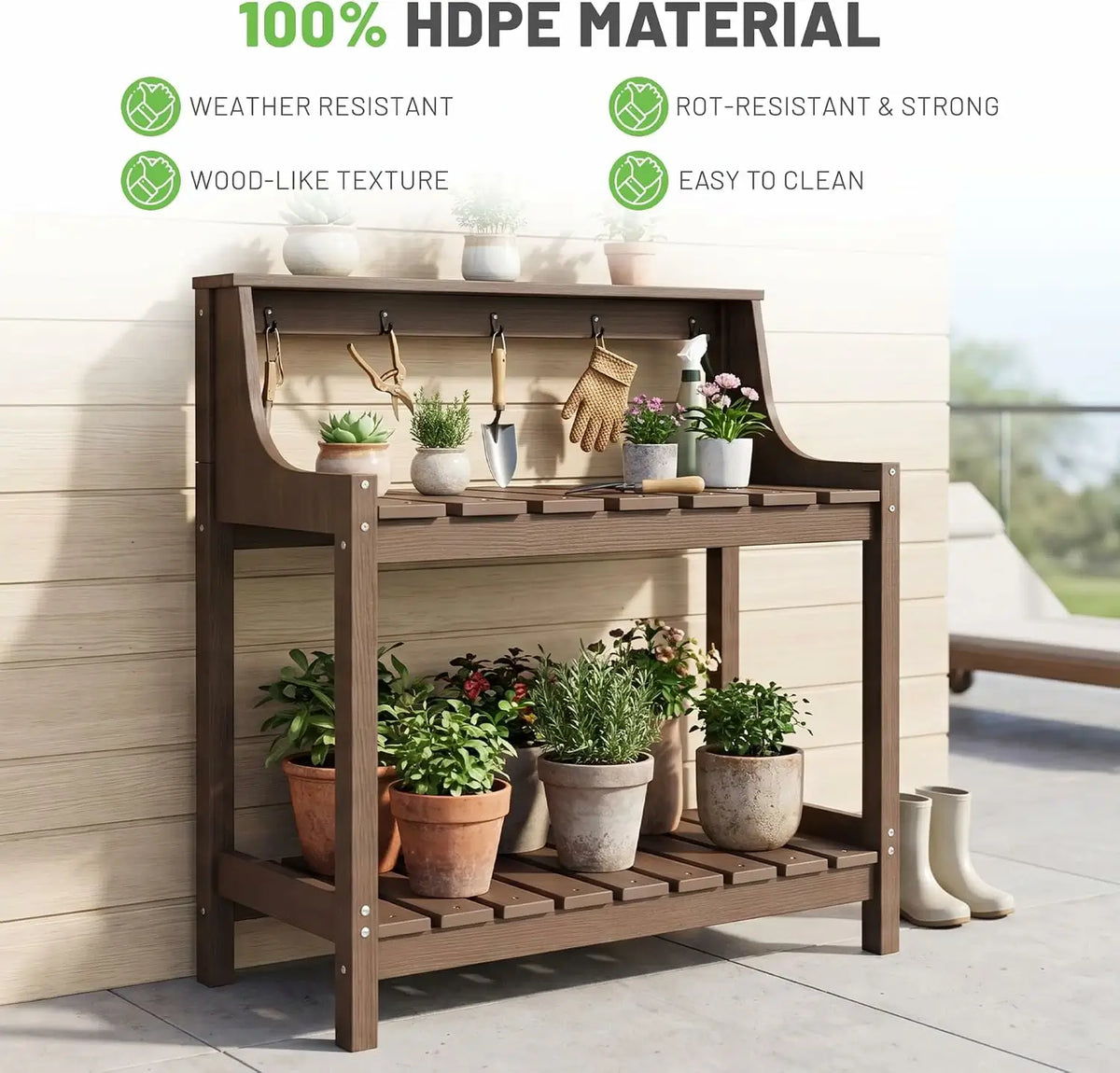 HDPE Garden Potting Bench Table