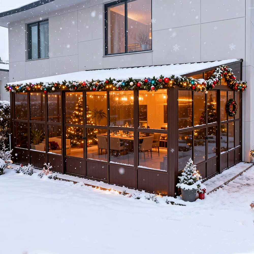 Wall Mounted Sunroom with Side Door