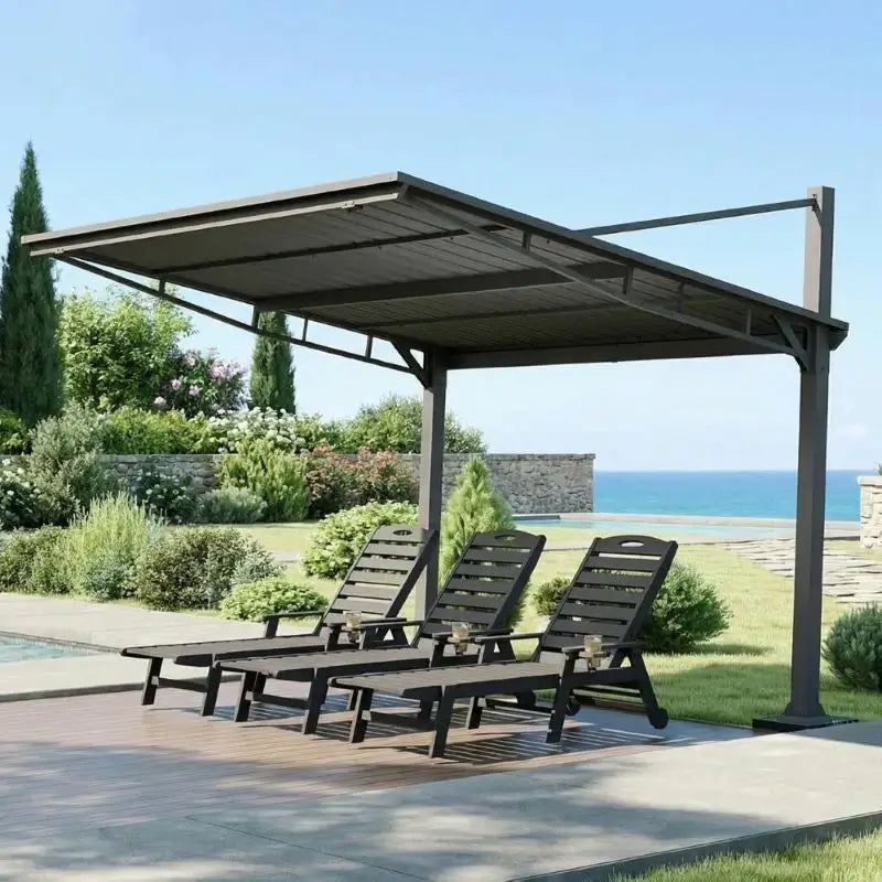 Freestanding Gazebo with Slanted Roof#Size_8'x10'