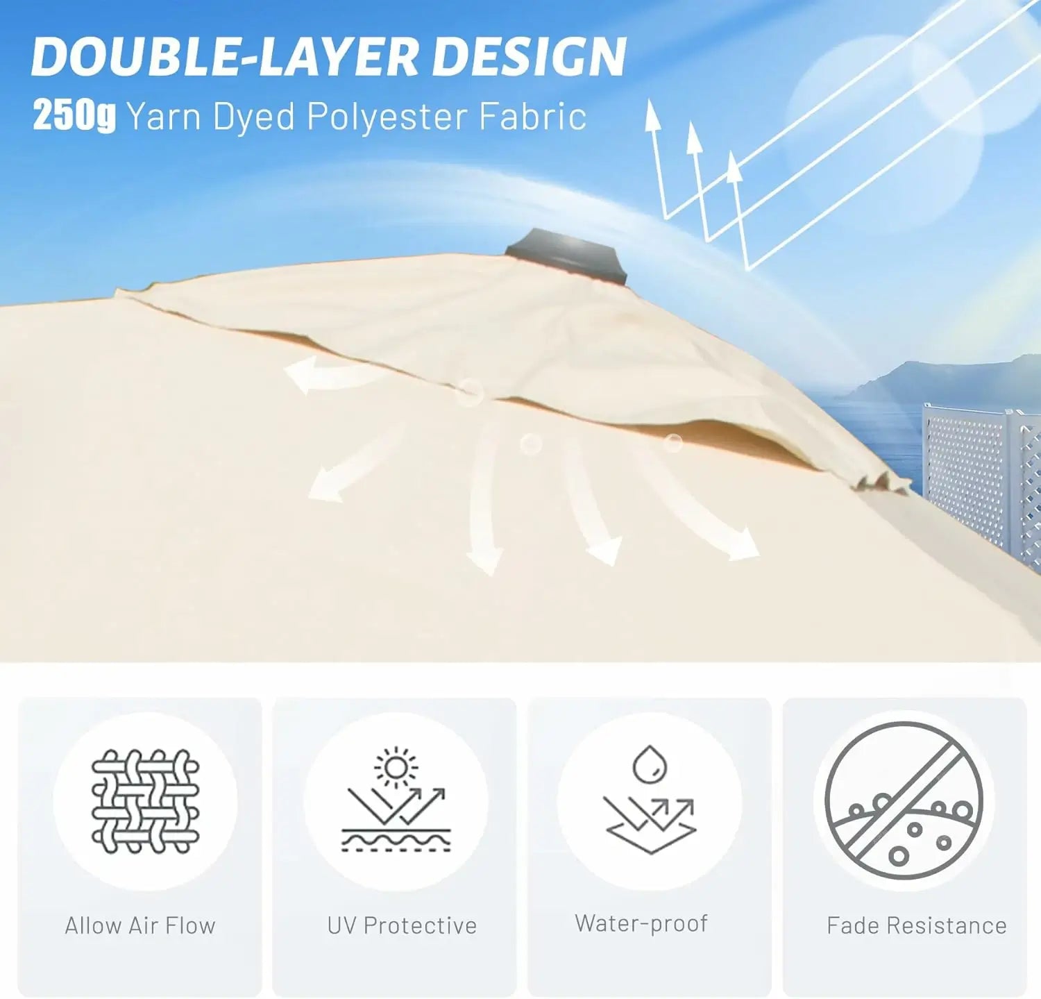 domi cantilever umbrella #size_8'x8'
