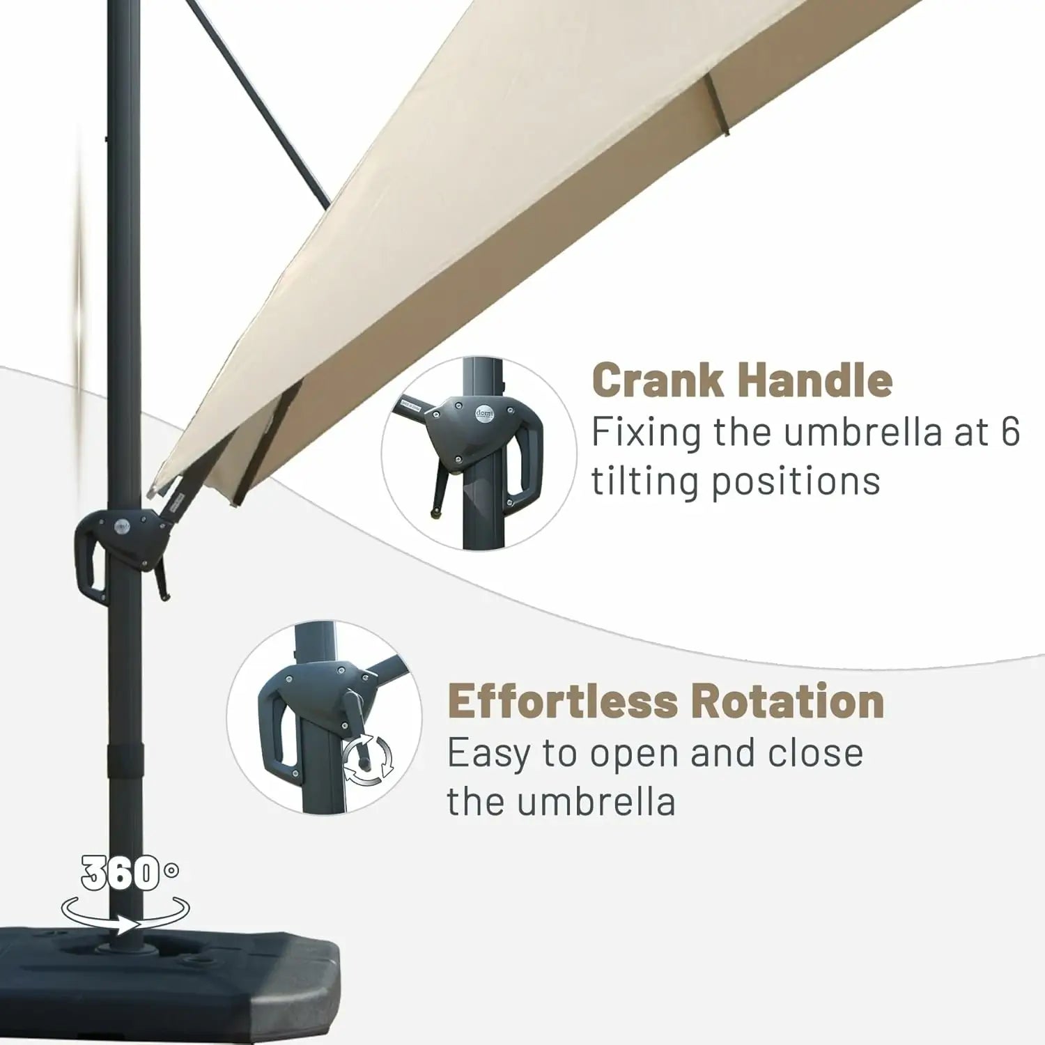 domi cantilever umbrella #size_8'x8'