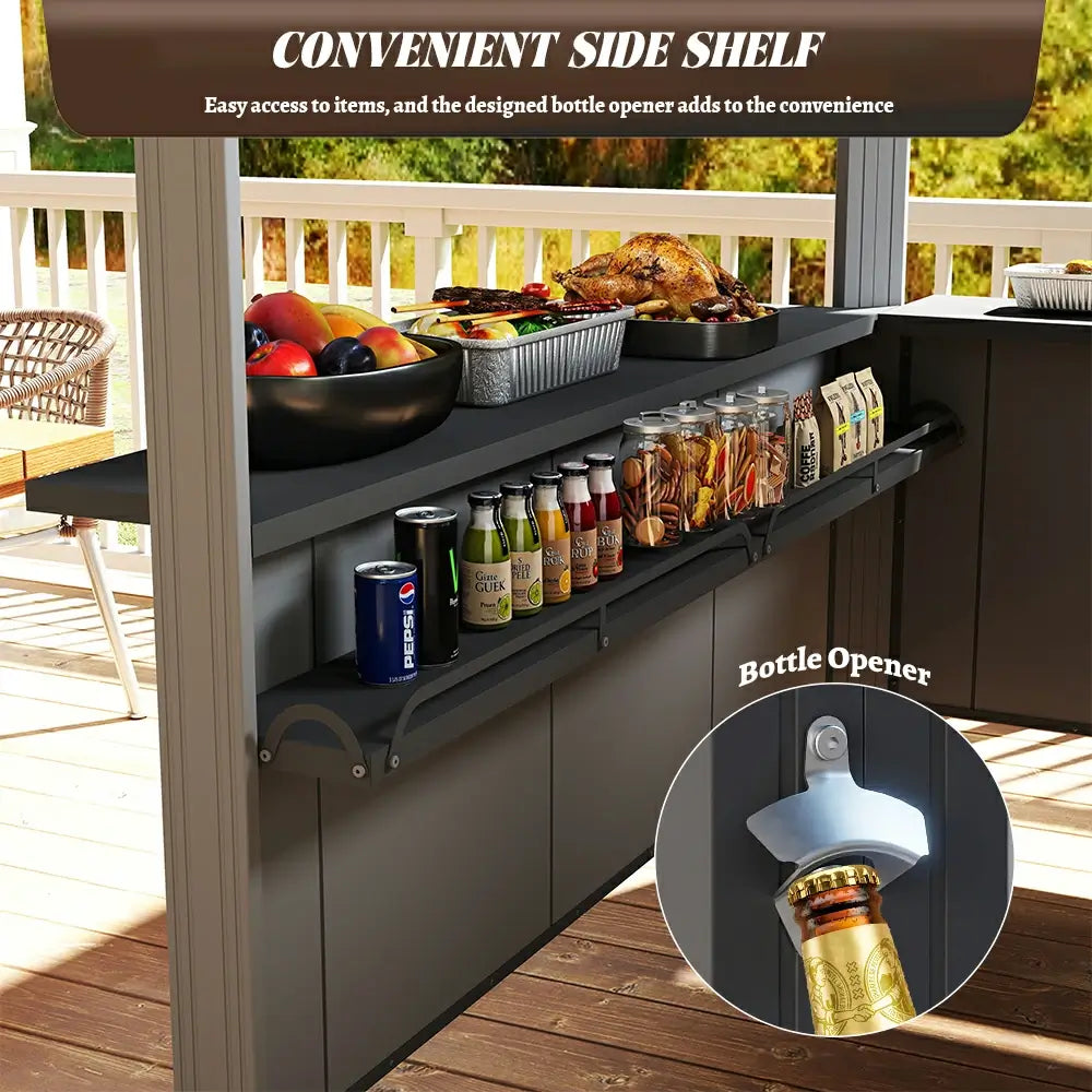 9' x 6' Hardtop Grill Gazebo#color_gray