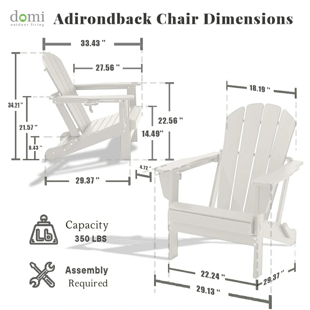 Domi Outdoor Living Adirondack Chairs#color_white