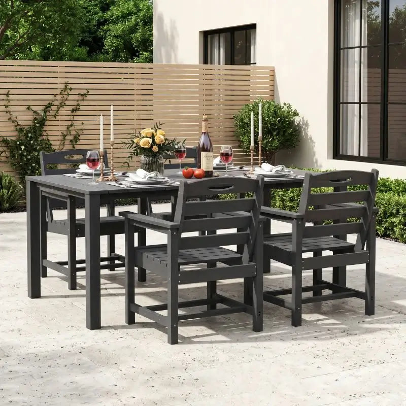 HDPE Barstools and Table Set#color_gray