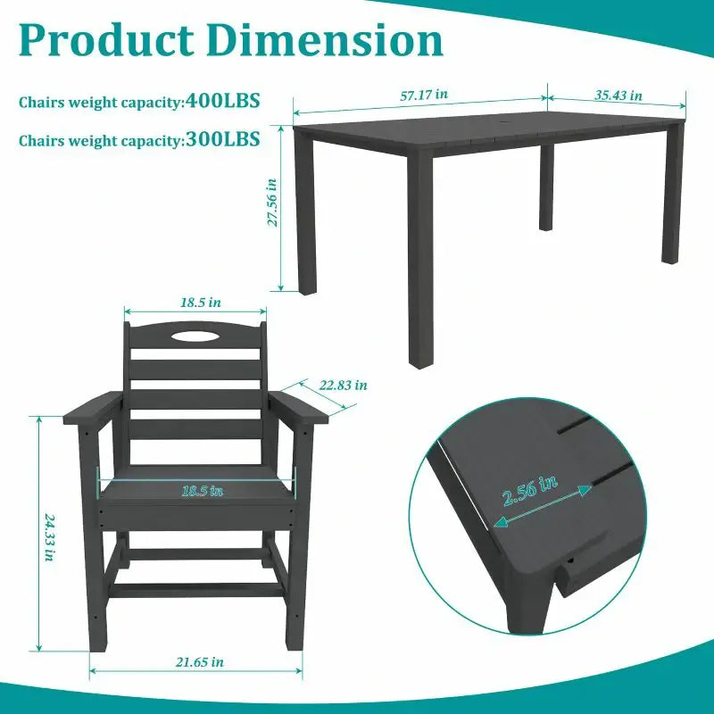 HDPE Barstools and Table Set#color_black