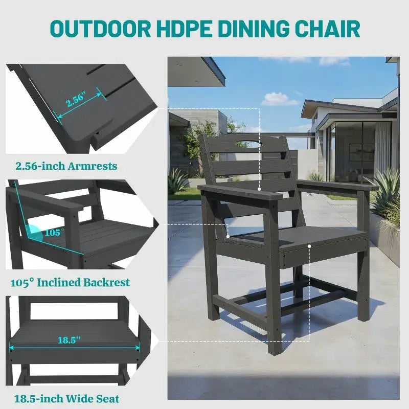 HDPE Barstools and Table Set#color_black
