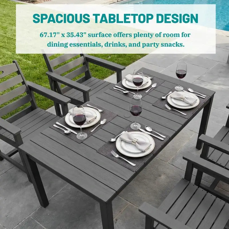 HDPE Barstools and Table Set#color_black